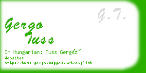 gergo tuss business card